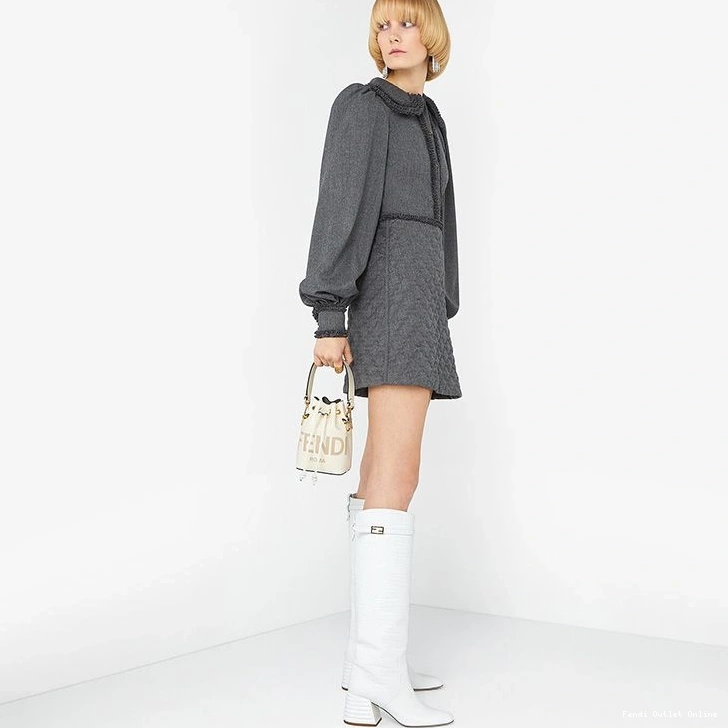Affordable Bucket Logo In Leather Tresor Mon Bag White ROMA Calf Fendi Mini 0813
